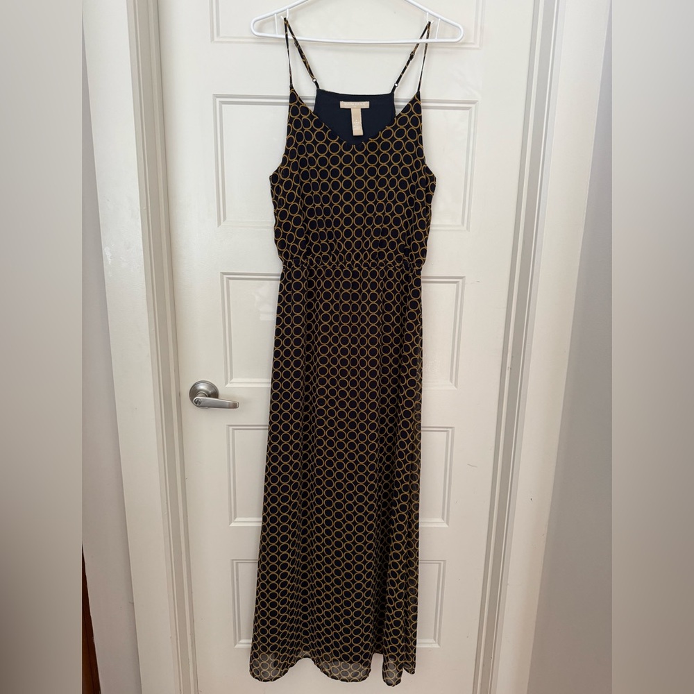 Banana republic blue and gold Maxi Dress